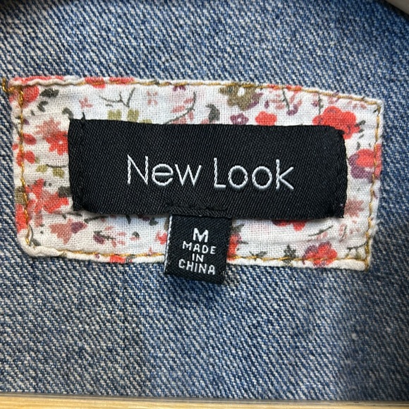 New Look Denim Cropped Distressed Vest-M-#0017 - Picture 4 of 9